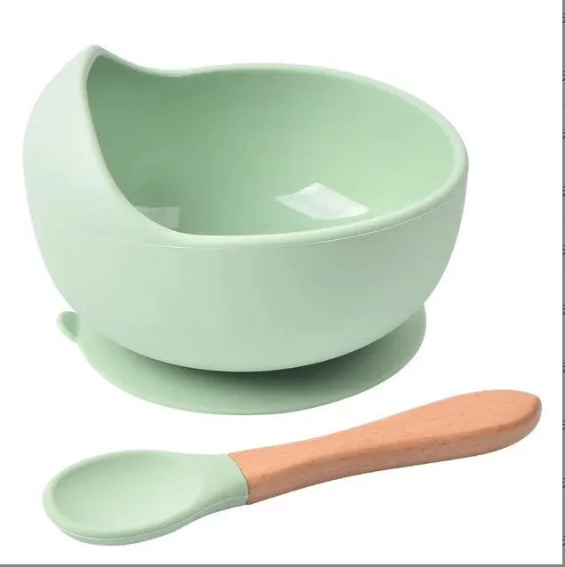 Silicone Baby Feeding Bowl with Spoon - Spill-Proof Suction Base - MamaNest